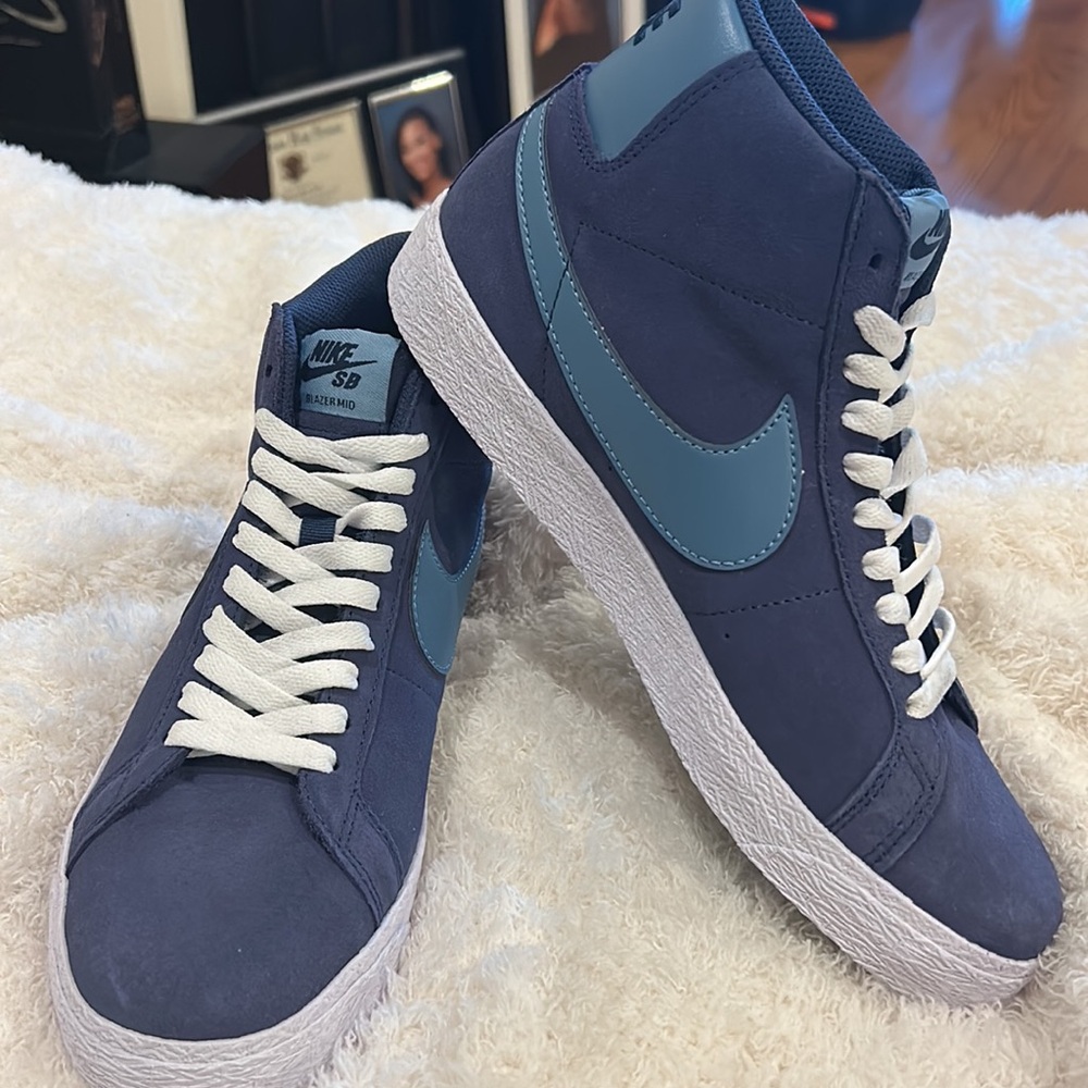 New Nike SB Zoom Blazer Mid Navy/Aqua